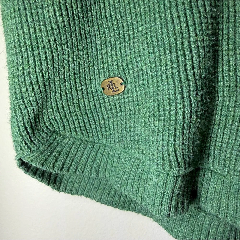 Lauren Ralph Lauren Green Cowl Neck Sweater - Picture 2 of 5